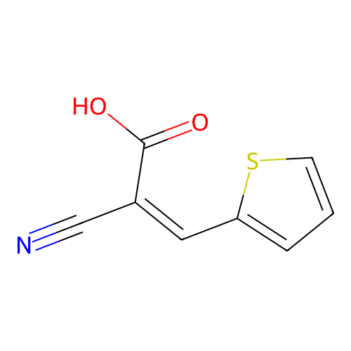 2-Cyano-3-(2-thienyl)acrylic acid structure