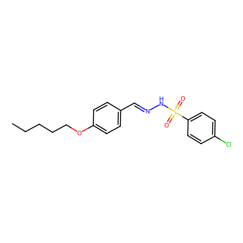 4-chloro-N'-{(E)-[4-(pentyloxy)phenyl]methylidene}benzenesulfonohydrazide structure