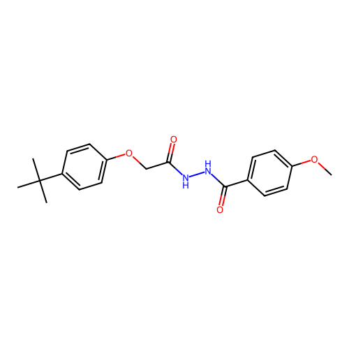 N'-[(4-tert-butylphenoxy)acetyl]-4-methoxybenzohydrazide structure