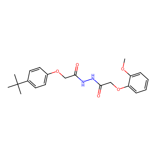 2-(4-tert-butylphenoxy)-N'-[(2-methoxyphenoxy)acetyl]acetohydrazide structure