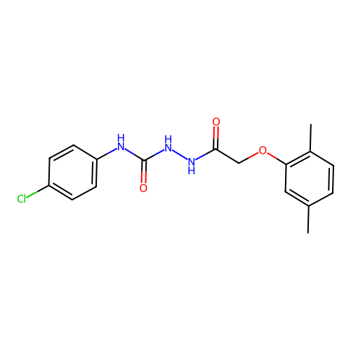 N-(4-chlorophenyl)-2-[(2,5-dimethylphenoxy)acetyl]hydrazinecarboxamide structure
