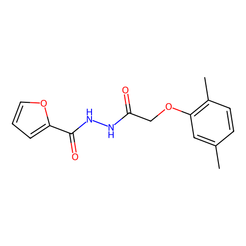 N'-[2-(2,5-dimethylphenoxy)acetyl]furan-2-carbohydrazide structure