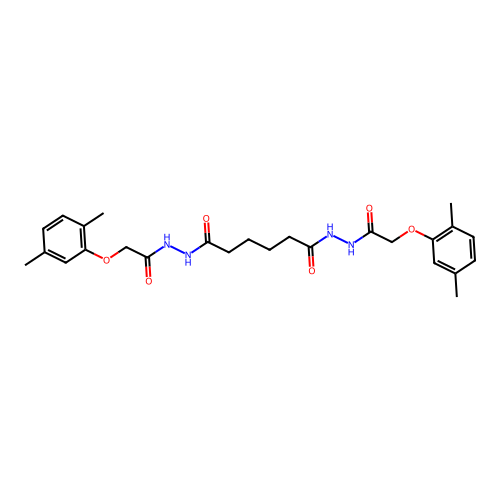 N'~1~,N'~6~-bis[(2,5-dimethylphenoxy)acetyl]hexanedihydrazide structure