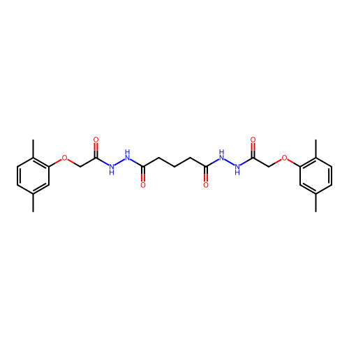 N'~1~,N'~5~-bis[(2,5-dimethylphenoxy)acetyl]pentanedihydrazide structure