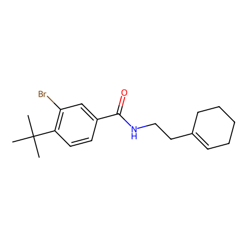 3-bromo-4-tert-butyl-N-[2-(1-cyclohexen-1-yl)ethyl]benzamide structure