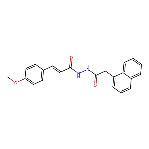 (2E)-3-(4-methoxyphenyl)-N'-(naphthalen-1-ylacetyl)prop-2-enehydrazide structure