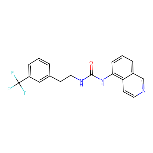Urea, N-5-isoquinolinyl-N'-[2-[3-(trifluoromethyl)phenyl]ethyl]- structure