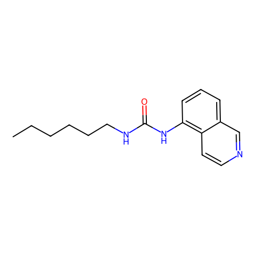 1-Hexyl-3-isoquinolin-5-ylurea structure