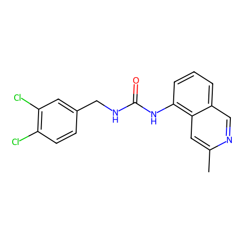 N-(3,4-dichlorobenzyl)-N'-(3-methyl-5-isoquinolinyl)urea structure