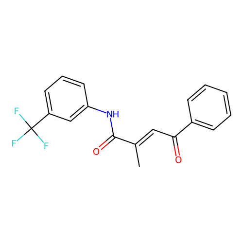 2-Butenamide, 2-methyl-4-oxo-4-phenyl-N-(3-(trifluoromethyl)phenyl)- structure