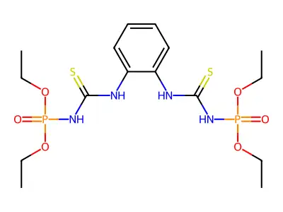 1-Diethoxyphosphoryl-3-[2-(diethoxyphosphorylcarbamothioylamino)phenyl]thiourea structure