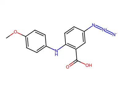5-Azido-2-((4-methoxyphenyl)amino)benzoic acid structure