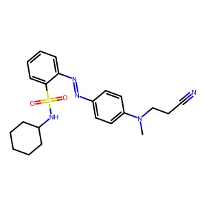 2-((4-((2-Cyanoethyl)methylamino)phenyl)azo)-N-cyclohexylbenzenesulphonamide structure