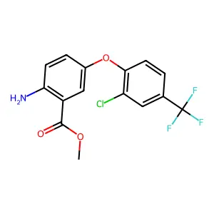 Methyl 2-amino-5-(2-chloro-4-(trifluoromethyl)phenoxy)benzoate structure