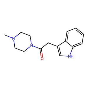 2-(1H-indol-3-yl)-1-(4-methylpiperazin-1-yl)ethanone structure