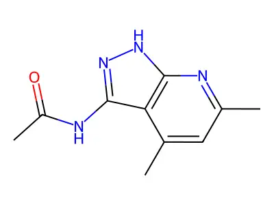 N-(4,6-dimethyl-1H-pyrazolo[3,4-b]pyridin-3-yl)acetamide structure