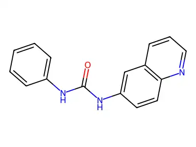 3-Phenyl-1-(quinolin-6-yl)urea structure