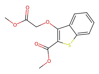Methyl 3-(2-methoxy-2-oxoethoxy)benzo[b]thiophene-2-carboxylate structure