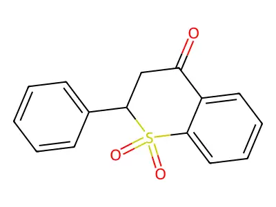 4H-1-Benzothiopyran-4-one, 2,3-dihydro-2-phenyl-, 1,1-dioxide structure