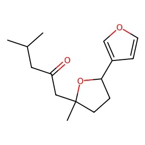 4-Methyl-1-((2S,5R)-2,3,4,5-tetrahydro-5-methyl(2,3'-bifuran)-5-yl)-2-pentanone structure