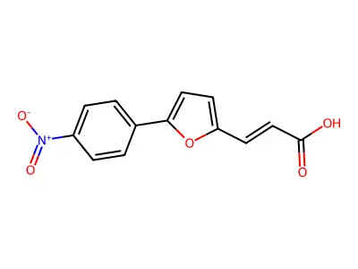 2-Propenoic acid, 3-[5-(4-nitrophenyl)-2-furanyl]-, (E)- structure