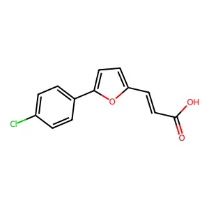 (Z)-3-(5-(4-chlorophenyl)furan-2-yl)acrylic acid structure