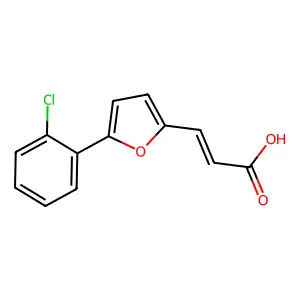 3-[5-(2-Chlorophenyl)-2-furyl]prop-2-enoic acid structure