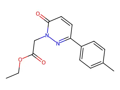 Ethyl (3-(4-methylphenyl)-6-oxo-1(6H)-pyridazinyl)acetate structure