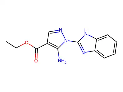 5-Amino-1-(1H-benzoimidazol-2-yl)-1H-pyrazole-4-carboxylic acid ethyl ester structure