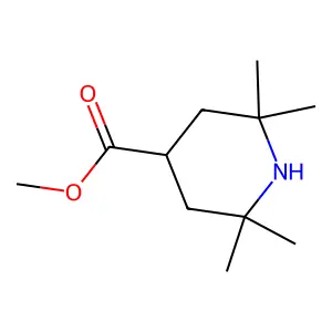 4-Piperidinecarboxylic acid, 2,2,6,6-tetramethyl-, methyl ester structure