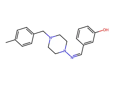 3-[(Z)-[4-[(4-methylphenyl)methyl]piperazin-1-yl]iminomethyl]phenol structure