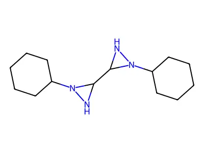 1-Cyclohexyl-3-(1-cyclohexyldiaziridin-3-yl)diaziridine structure