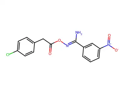 N'-{[(4-chlorophenyl)acetyl]oxy}-3-nitrobenzenecarboximidamide structure