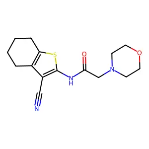 N-(3-cyano-4,5,6,7-tetrahydro-1-benzothiophen-2-yl)-2-(morpholin-4-yl)acetamide structure