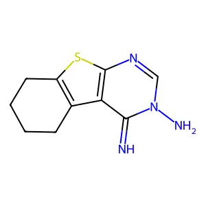 4-imino-5,6,7,8-tetrahydro[1]benzothieno[2,3-d]pyrimidin-3(4H)-amine structure