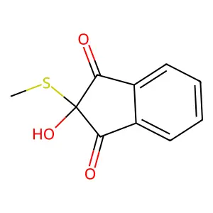 1,3-Indandione, 2-hydroxy-2-methylthio- structure