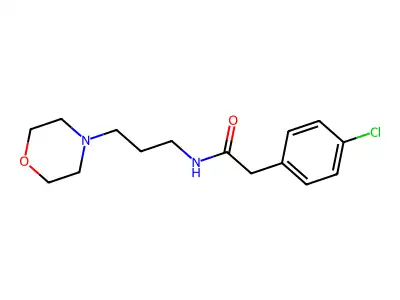 2-(4-chlorophenyl)-N-(3-morpholin-4-ylpropyl)acetamide structure