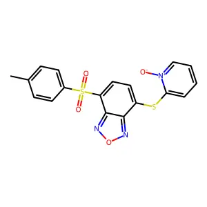 Benzofurazan, 4-((4-methylphenyl)sulfonyl)-7-(2-pyridinylthio)-, N-oxide structure