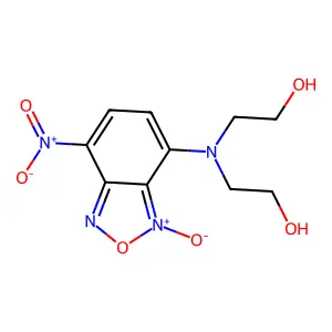 Ethanol, 2,2'-((7-nitro-4-benzofurazanyl)imino)bis-, oxide structure