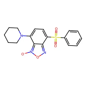 Benzofurazan, 4-(phenylsulfonyl)-7-(1-piperidinyl)-, 1-oxide structure