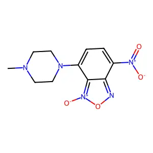 4-(4-Methyl-1-piperazinyl)-7-nitro-2,1,3-benzoxadiazole 3-oxide structure