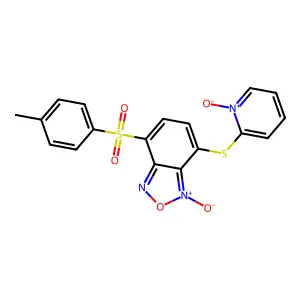 Benzofurazan, 4-((4-methylphenyl)sulfonyl)-7-(2-pyridinylthio)-, N,1-dioxide structure