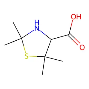 2,2,5,5-四甲基噻唑烷-4-甲酸 structure