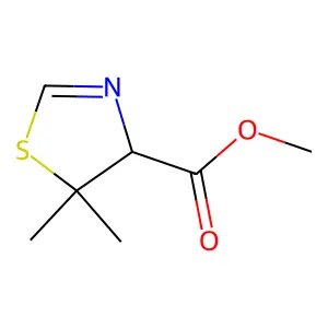 4-Thiazolecarboxylic acid, 4,5-dihydro-5,5-dimethyl-, methyl ester structure
