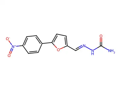 [[5-(4-Nitrophenyl)furan-2-yl]methylideneamino]urea structure