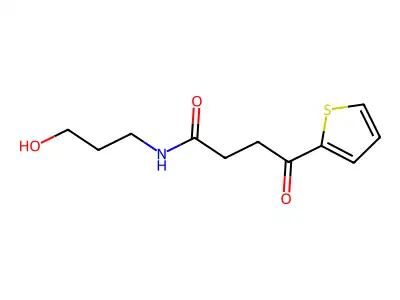 Propionamide, N-(3-hydroxypropyl)-3-(2-thienylcarbonyl)- structure