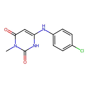 6-(4-chloroanilino)-3-methyl-2,4(1H,3H)-pyrimidinedione structure