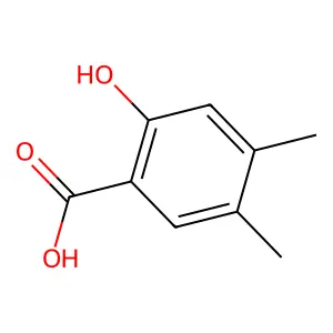4,5-二甲基-2-羟基苯甲酸 structure