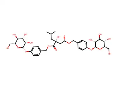 Bis(4-(glucopyranosyloxy)benzyl) 2-sec-butylmalate structure