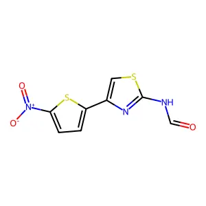 N-(4-(5-硝基-2-噻吩基)-2-噻唑基)甲酰胺 structure